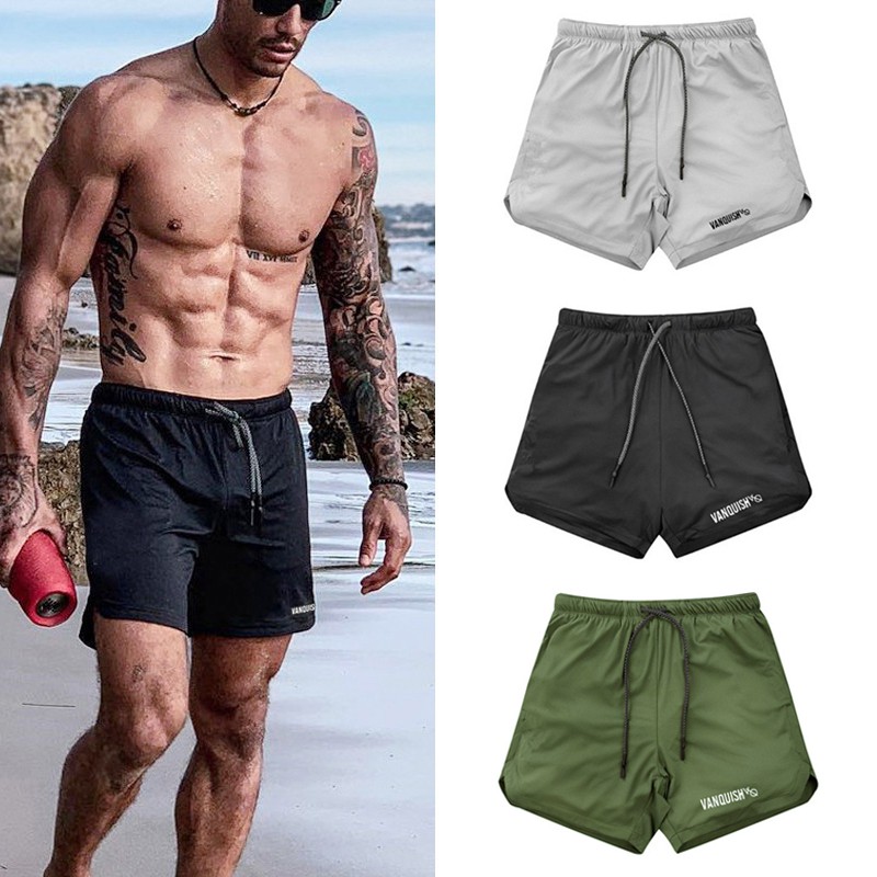 Vq Men Sports Shorts Mesh Quick Drying Breathable Casual Jogging