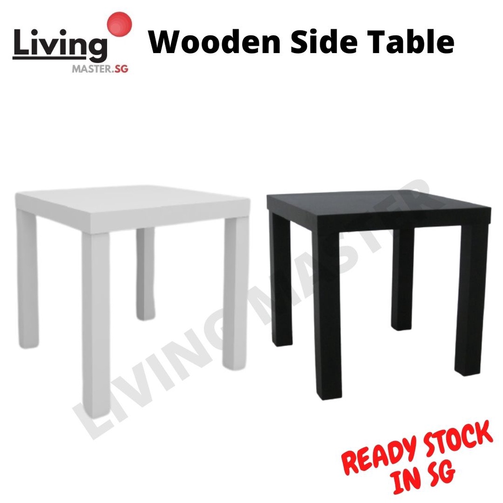 (READY STOCK) Multipurpose Wooden Square Table, Side Coffee Table, Modern Design 45cm X 45cm