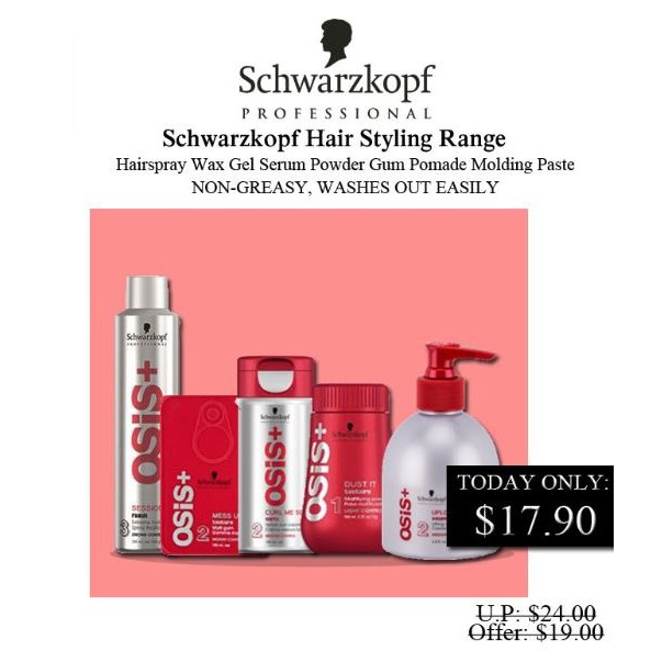 Schwarzkopf Professional Osis Hair Styling Range Shopee Singapore