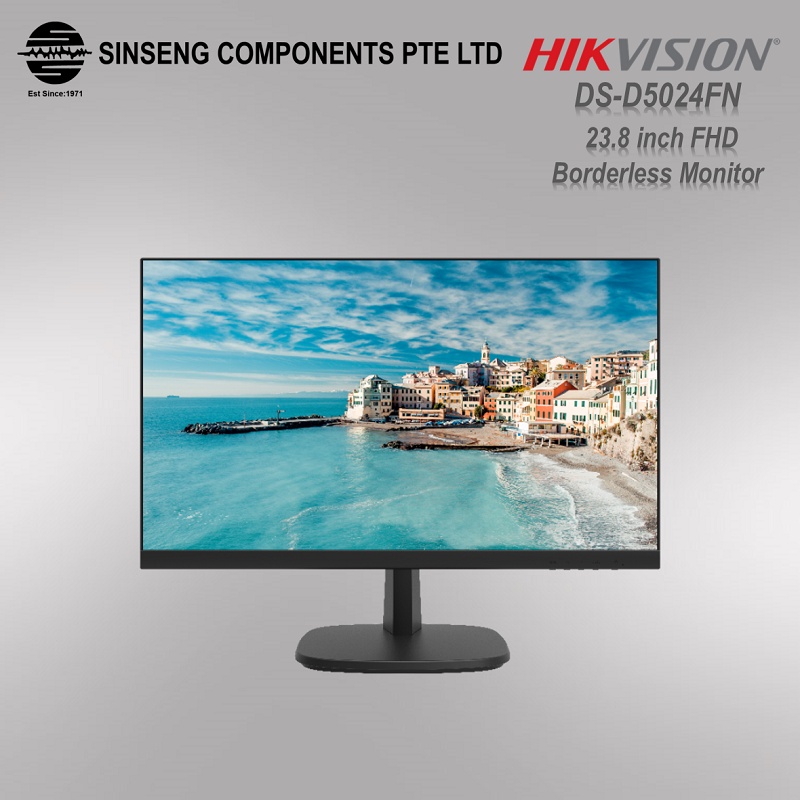 Hikvision 24”inch Monitor DS-D5024FN 23.8”inch FHD Borderless Monitor with HDMI & VGA Hikvision 24”inch Monitor DS-D5024FN 23.8”inch FHD Borderless Monitor with HDMI & VGA
