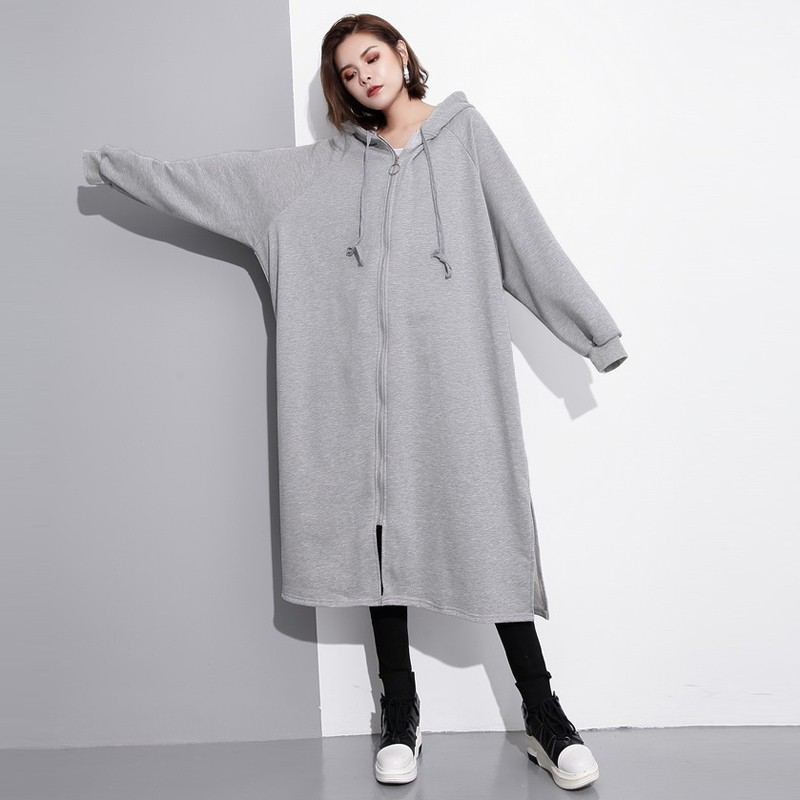 plus size grey hoodie