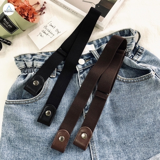 Image of Invisible Seamless Lazy Belt All-match Free Perforation Decoration Elastic Trousers Jeans Belt