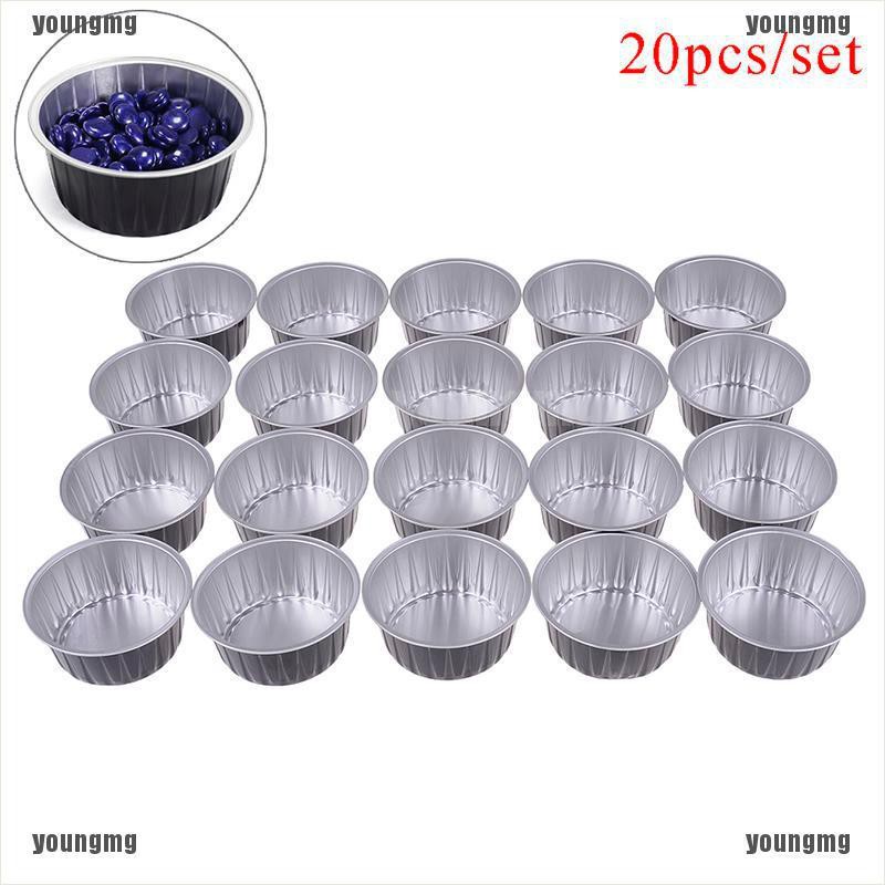 Youngmg 20pcs Mini Bowl Aluminum Foil Melting Wax Bowl Waxing Body