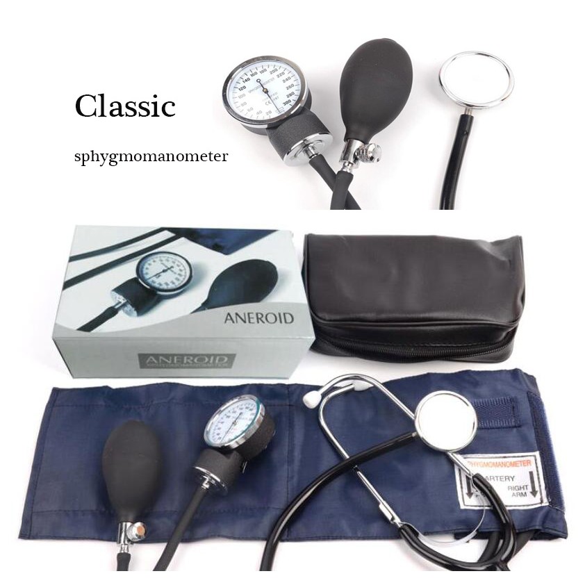 Manual Arm Sphygmomanometer Blood Pressure Gauge with Stethoscope