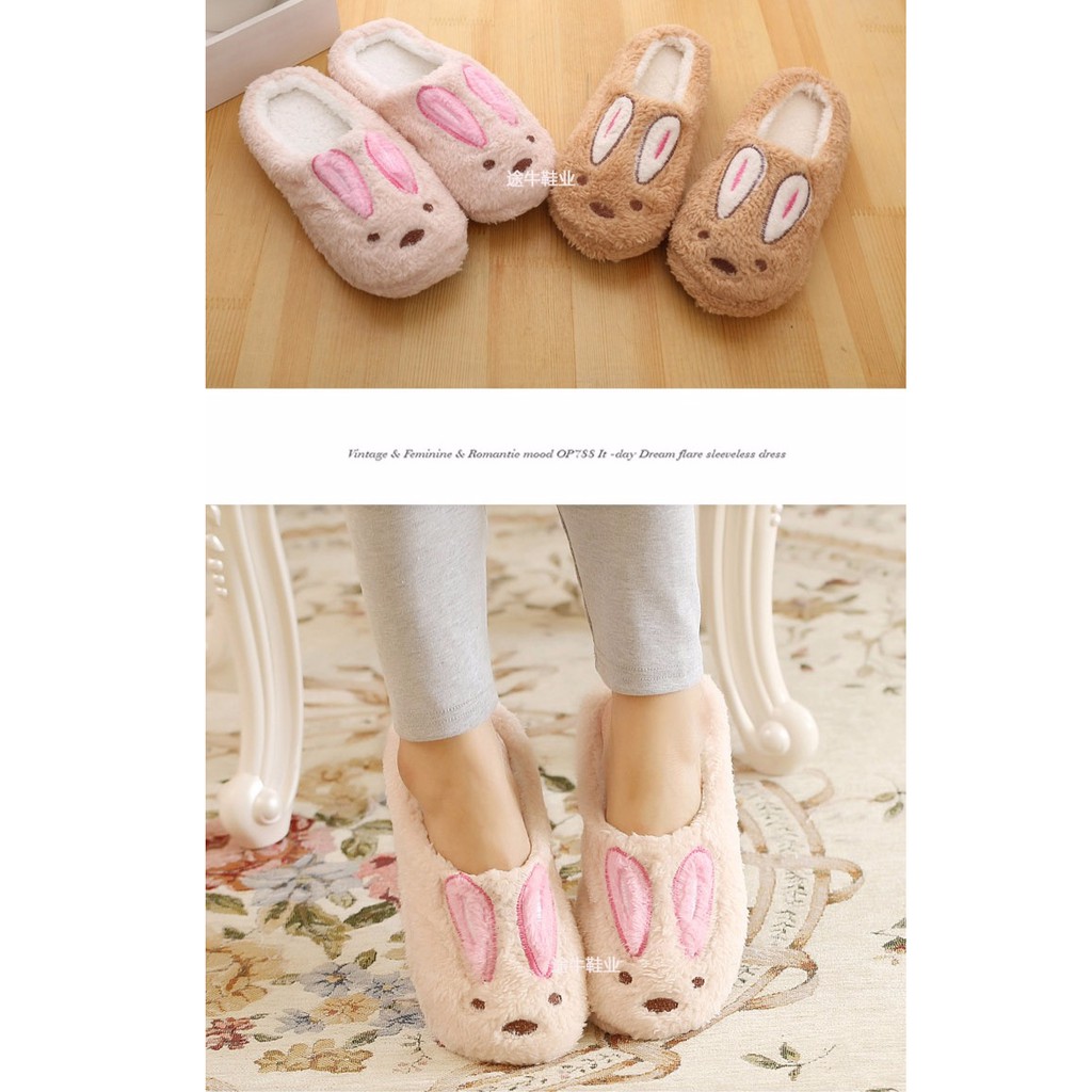 Covered Rabbit Bedroom Slipper House Slippers Women Comfortable Shoes