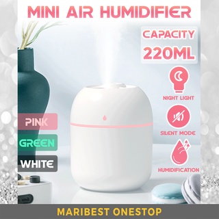 220ML MINI AIR HUMIDIFIER LED COLOURFUL NIGHT LIGHT SILENT MODE USB RECHARGEABLE ESSENTIAL OIL DIFFUSER Air Purificati