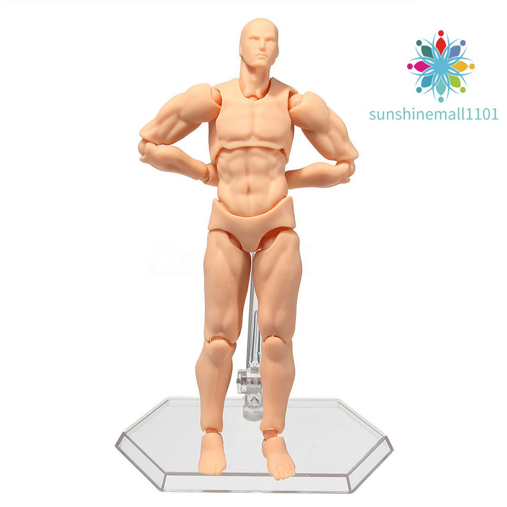 lzndeal Body Kun Doll PVC Body-Chan DX Set con Accessori Action Figure Model per SHF Grigio Due, Maschio & Femmina 