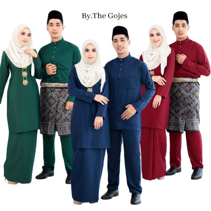 Baju Couple Set Sedondon Couple Tunang Nikah | Kurung Moden Lipat Batik