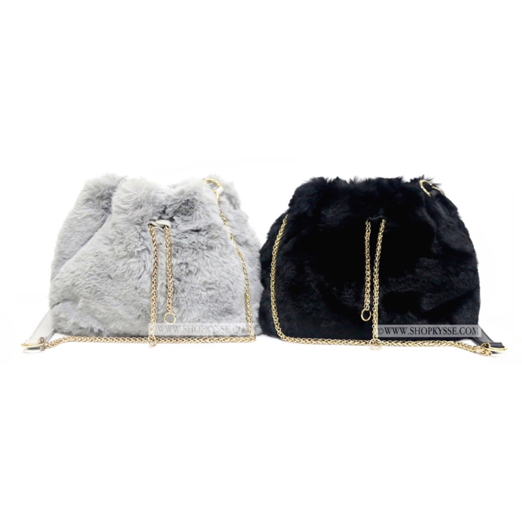 furry sling bag