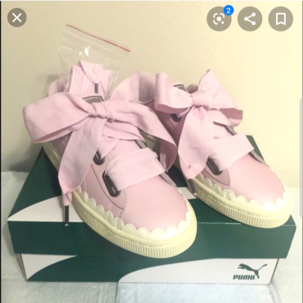 puma basket heart scallop sneaker