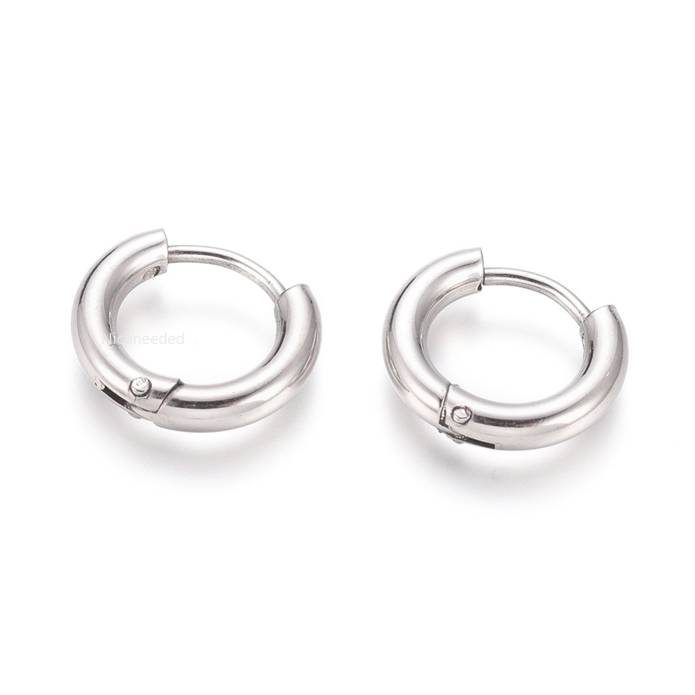 Qbubble Bubble Surgical Stainless Steel Ring Earrings 
