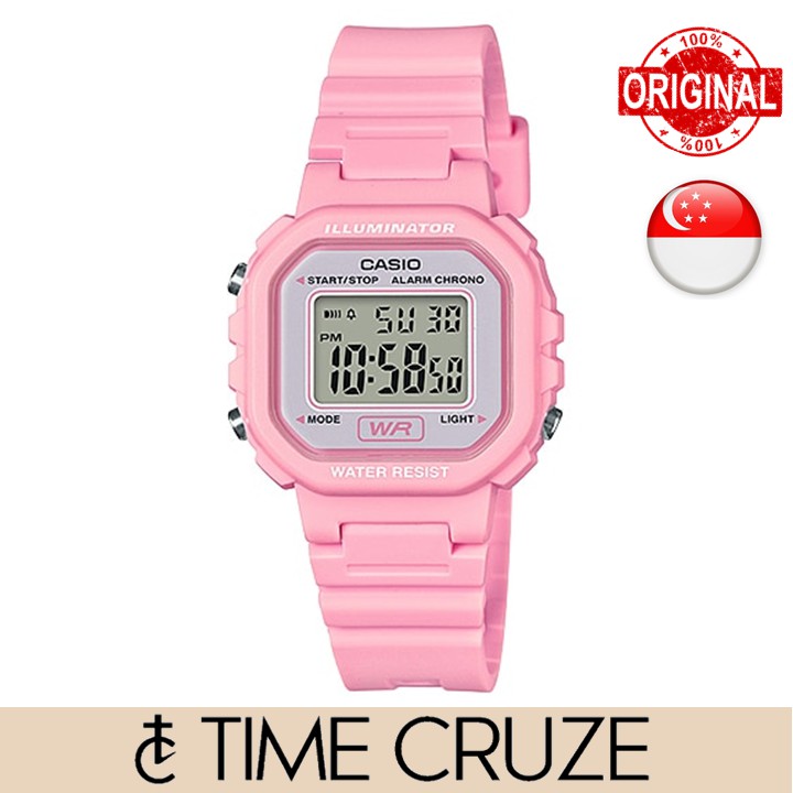 [Time Cruze] Casio LA20WH Digital Pink Resin Kids Women Watch LA20WH