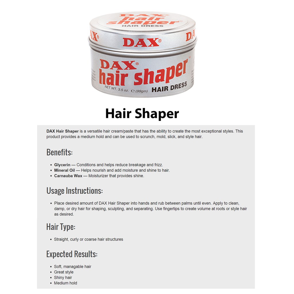 Dax Men Hair Styling Pomade Wax | Shopee Singapore