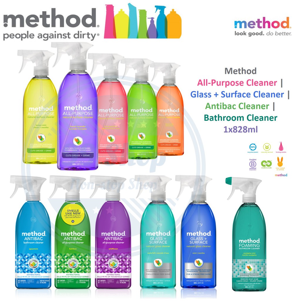 Method Spray All Purpose Natural Derived Cleaner Glass Surface