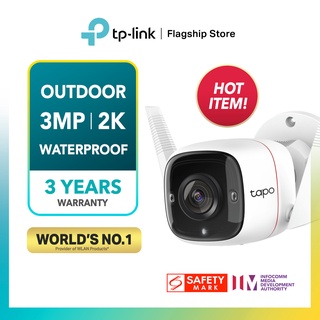 [3 YRS SG Warranty] TP-Link Tapo C310 3MP 1296P Outdoor Security WiFi Camera (2Way Audio/Night View/Motion Detection)
