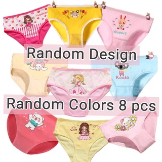 Kids Panty For Girls, Random Color & Design Cotton Spandex