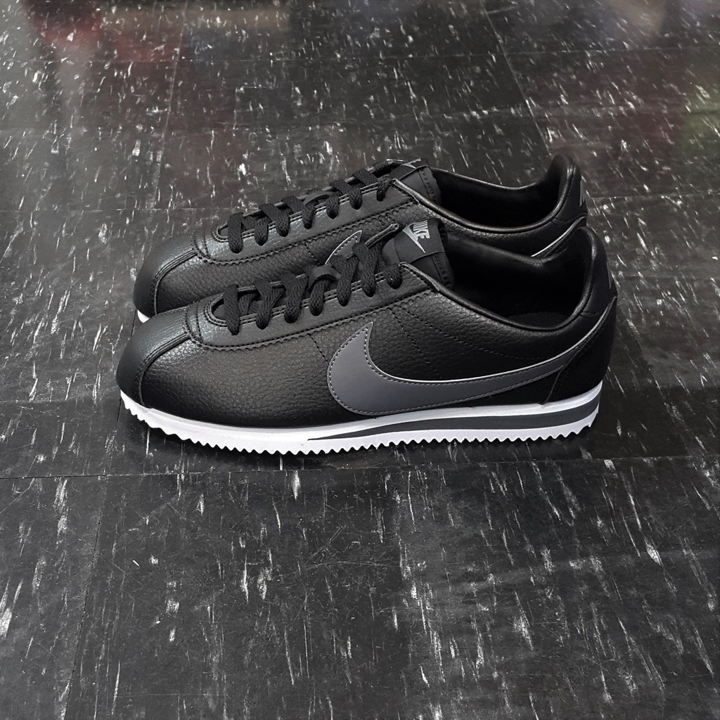 nike cortez grey black