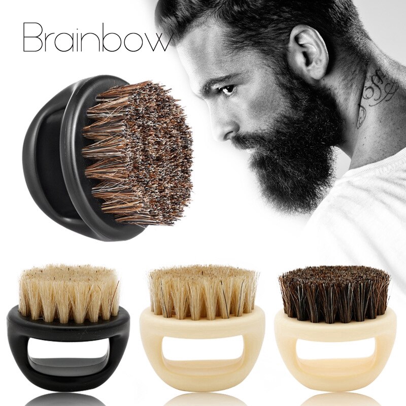 Brainbow Men S Beard Brush Wild Boar Fur Shaving Brush Barber Salon Men Facial Beard Cleaning Appliance Shave Tool Brush Shopee Singapore