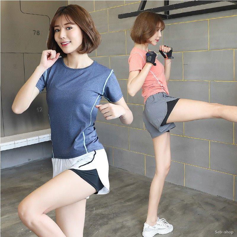Gym Clothing Korean Version The New Summer Yoga Suit Fitness Wear Net Gauze  Blouse Transparency Short Sleeve Running T-shirt 
