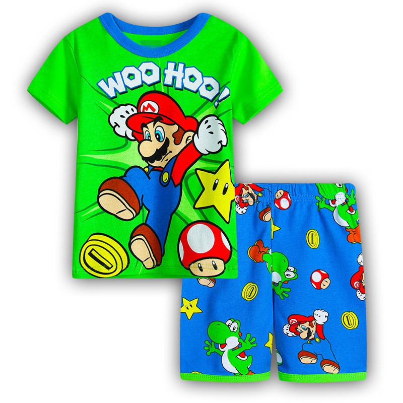 Lovely Mario Kids Set Wear Clothes Suit Baby Boys Tshirt Tee Tops Shorts Shopee Singapore