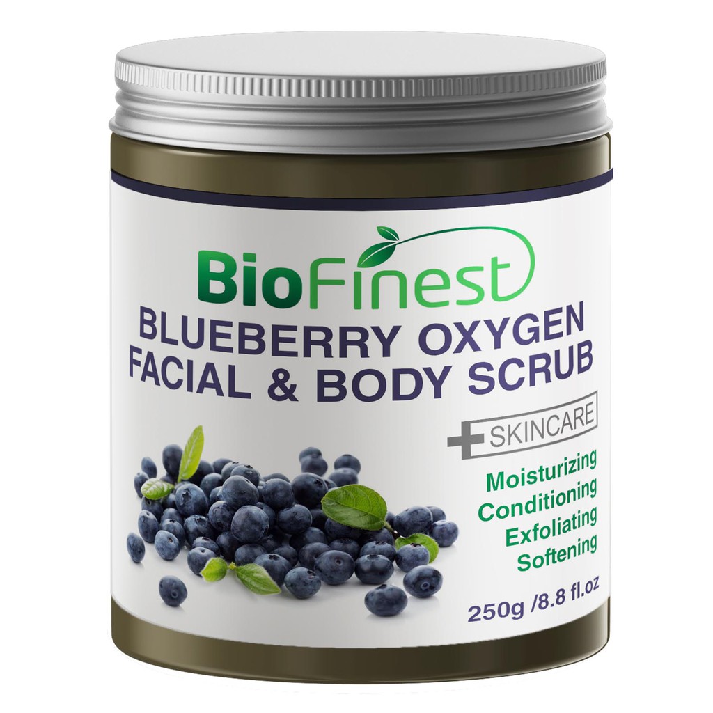Biofinest Blueberry Oxygen Face Body Scrub Essential Oil Vitamin C