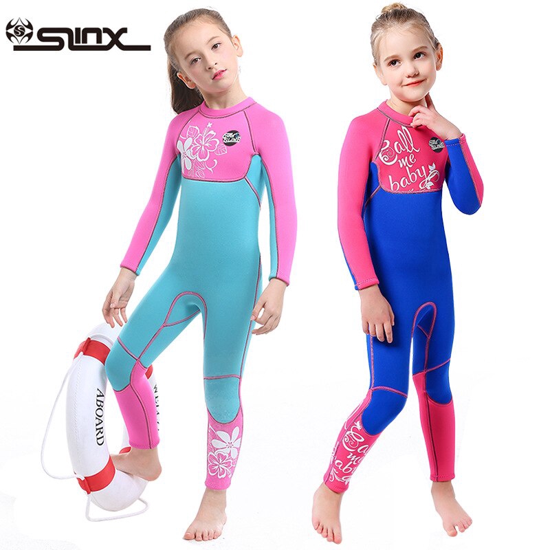 Kids Wetsuit for Girls Boys Toddlers Neoprene Full Body Thermal Swimsuit 2.5MM Surf Suit for Youth Teen One Piece Children Warm Wetsuits Long Sleeve Scuba Suits for Diving Snorkeling Beach Water Sports 