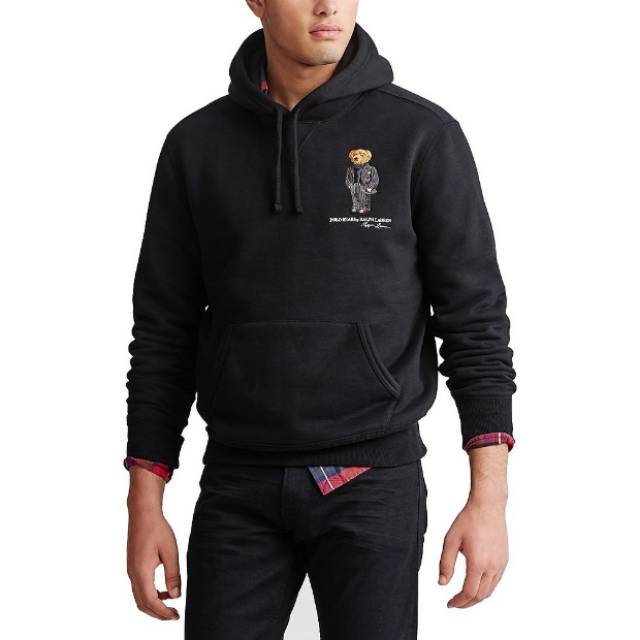 polo bear black hoodie