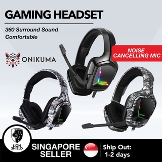 [SG] ONIKUMA K20/K19/K10/X9 Gaming Headset with Noise Cancelling Microphone and RGB Led Lights
