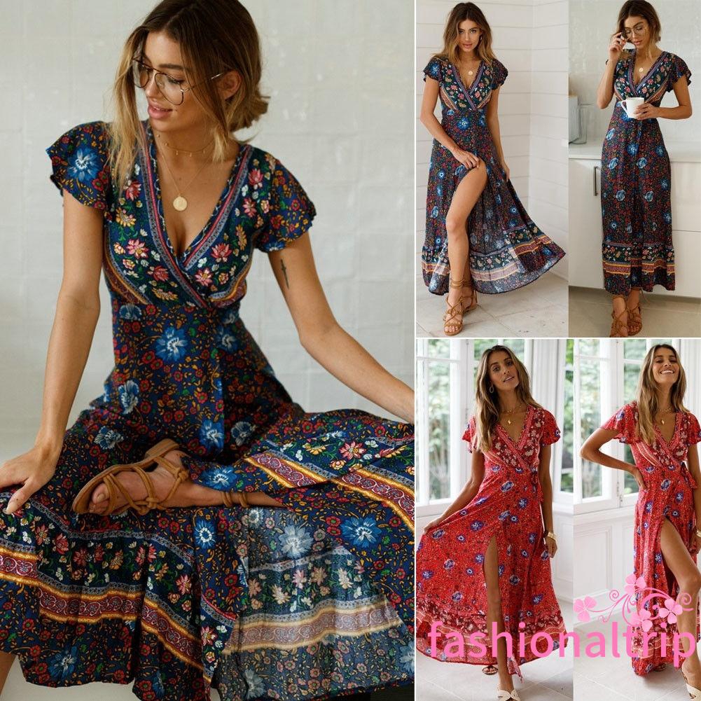 long floral sundress