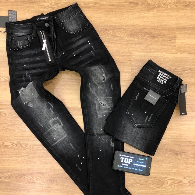 dsq jeans black