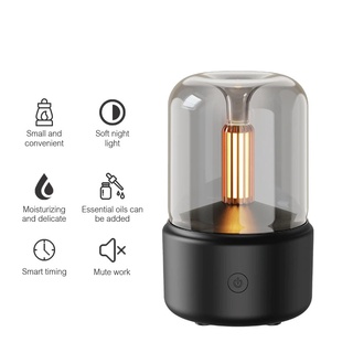Candlelight Aroma Diffuser Portable 120ml Electric USB Air Humidifier Essential Oil Cool Mist Maker Fogger with LED Night Light #1