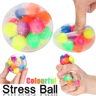 Colorful Tangle Fidget Toys Office Reliever Stress Ball Sensory Toy Rainbow Stress Ball Fidget Toy