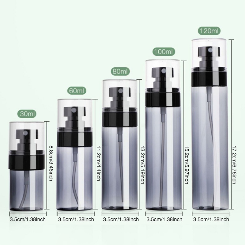 30/50/80/100/120 ml Refillable Dispenser Bottle Travel Press Type Small Mini Vacuum Empty Spray Bottle Container