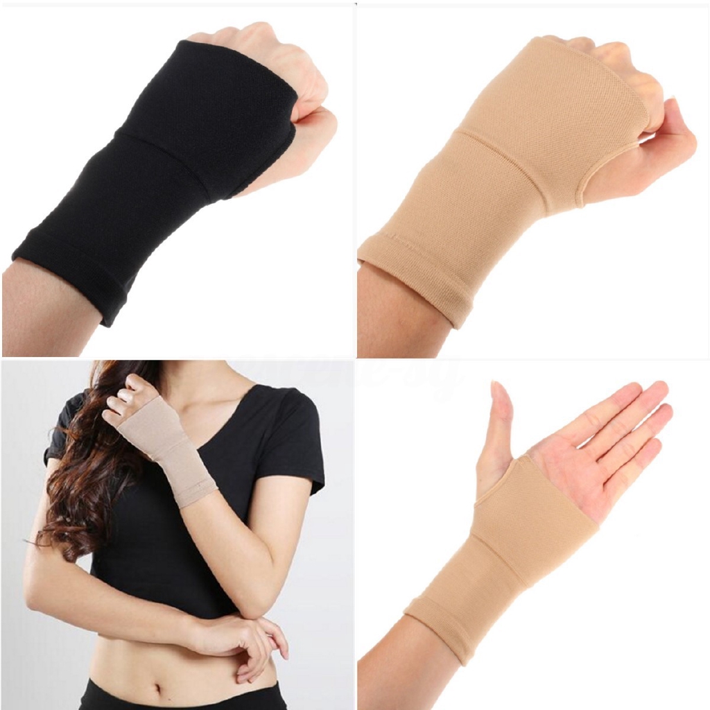 2x Elastic Wrist Hand Palm Support Glove Arthritis Brace Sports Bandage