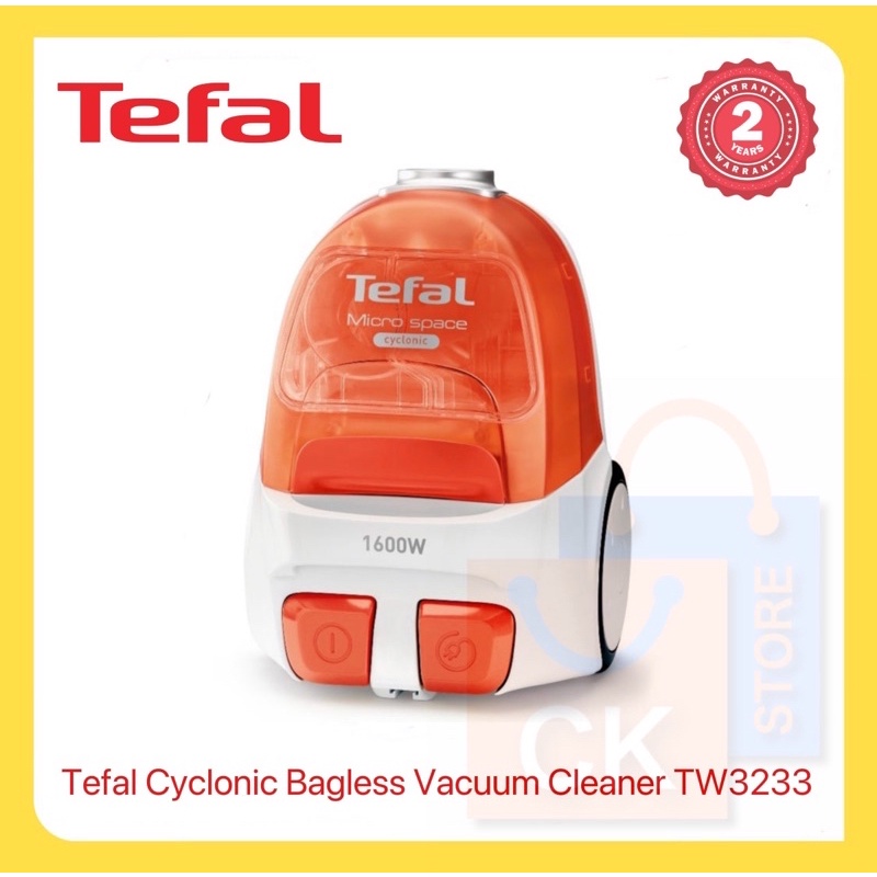 Tefal Cyclonic Bagless Vacuum Cleaner (1600W) TW3233 TW 3233 Shopee