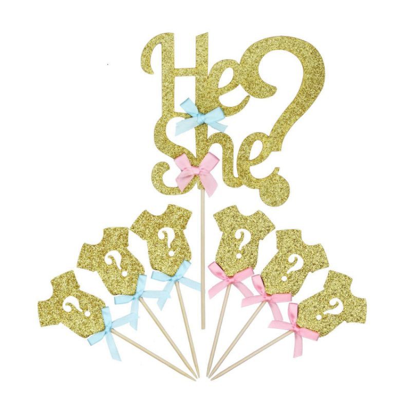 Sg Seller Gender Reveal Cake Topper Cupcake Topper Party Event Decorations Shopee Singapore