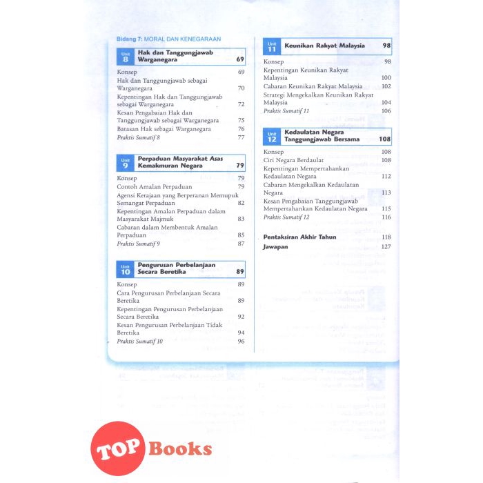 Topbooks Of Bakti Science Smart Revision Education Moral Level 4 Kssm Shopee Singapore