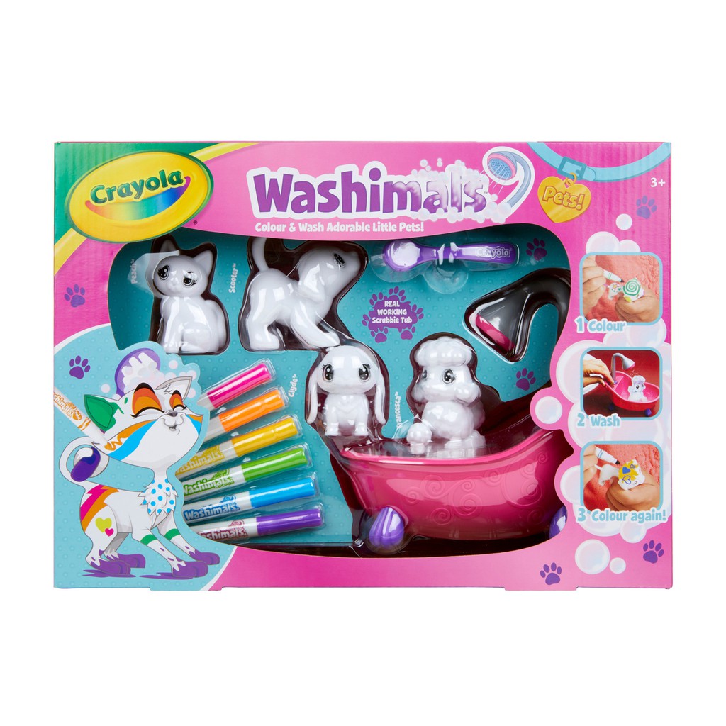 crayola scribble scrubbie pets scrub tub playset