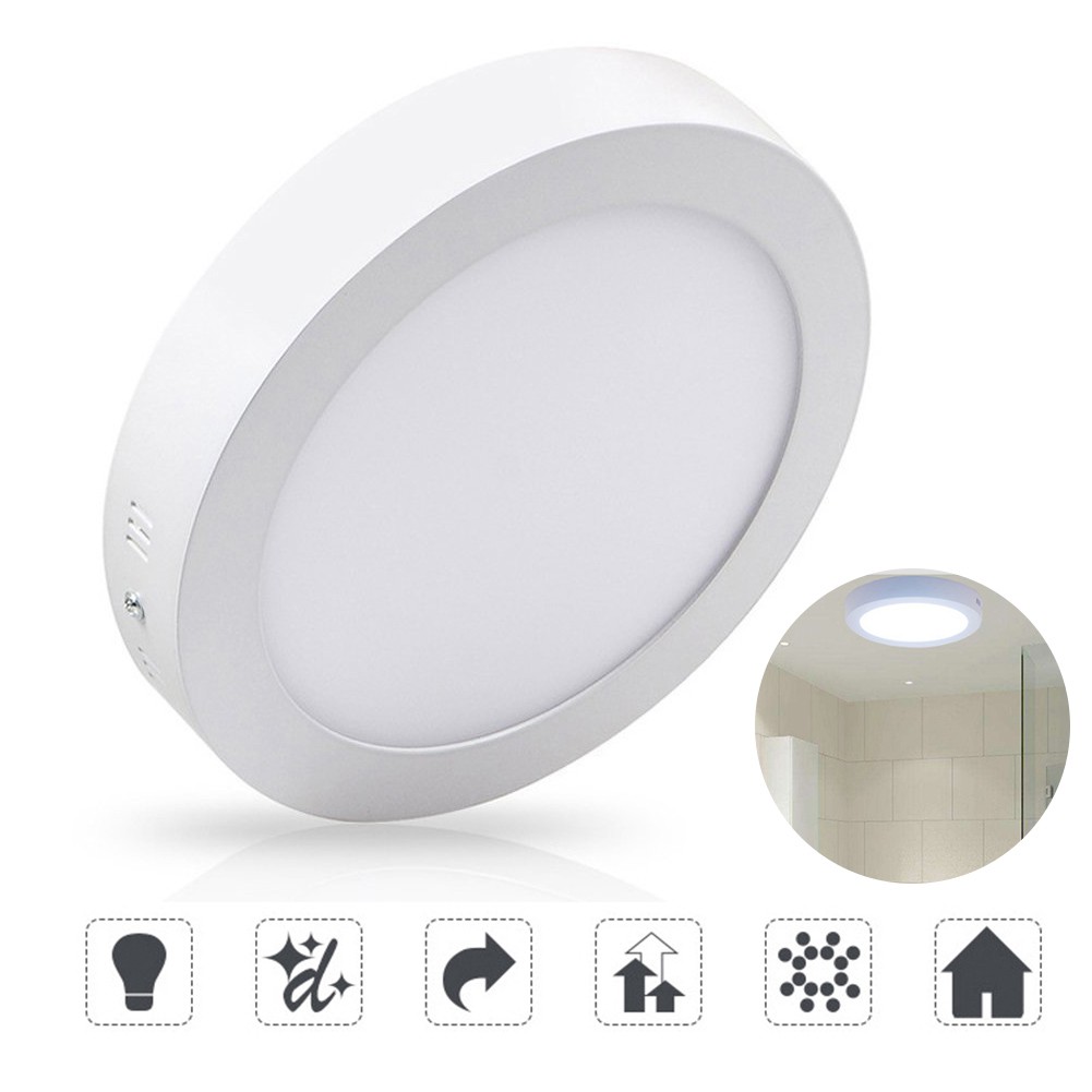 Ceiling Led Light Bathroom Flat Surface Mounted Panel Round Down Kitchen