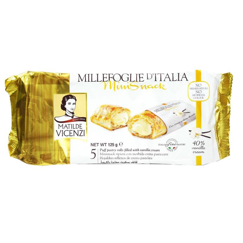 Vicenzi Minisnack Puff Pastry Roll with Pastry Cream 125g | Shopee ...