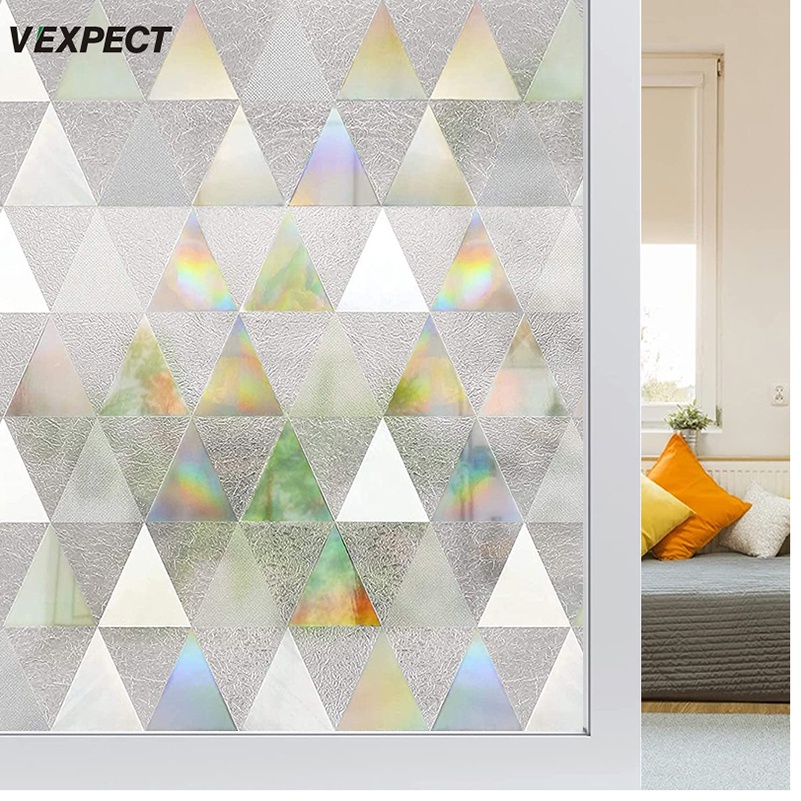 Window Film Sticker 3d, Rainbow Window Clings, Removable Static Cling