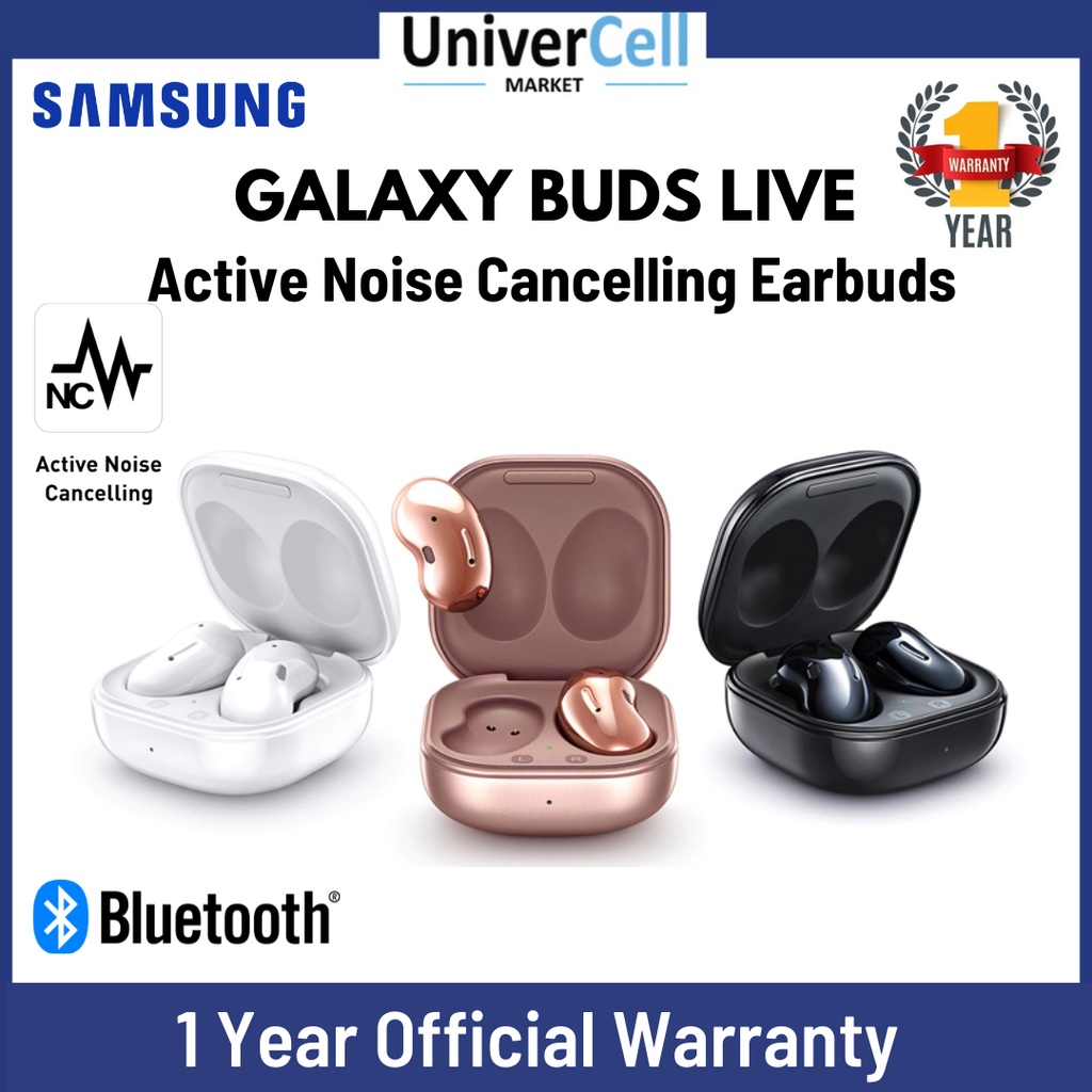 Samsung Galaxy Buds Live True Wireless Active Noise Cancelling Earbuds 1 Year Samsung Warranty Shopee Singapore