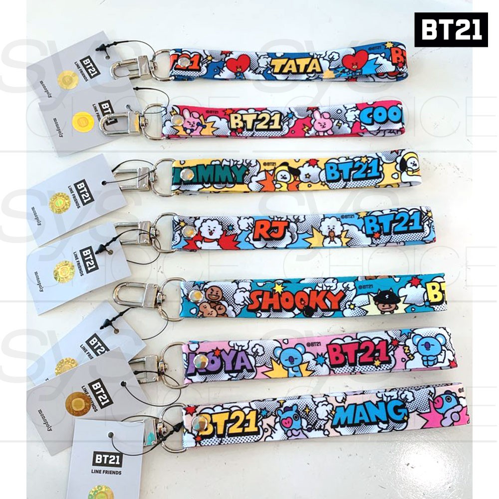 Bts Bt21 Official Authentic Goods Hand Strap Pop 20x165mm Shopee Singapore