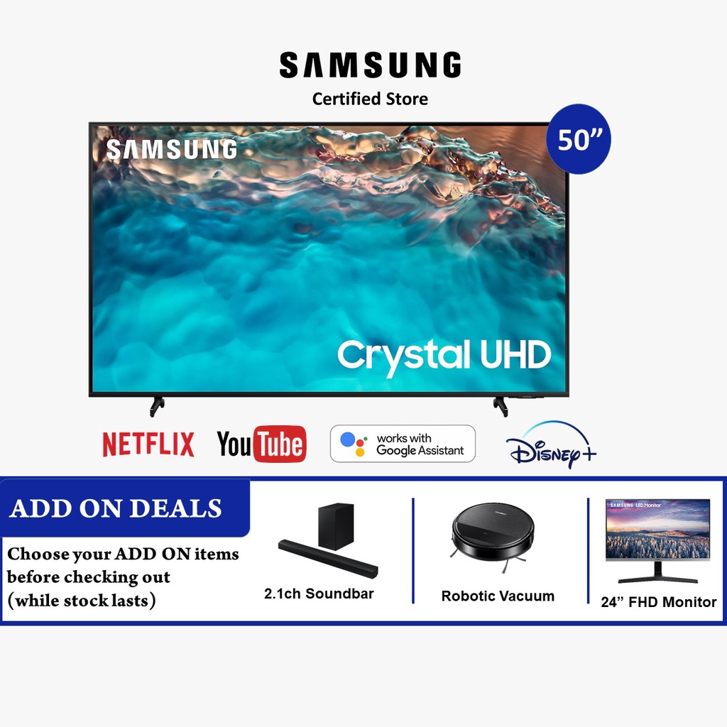 Samsung 50 Inch Bu8000 Crystal Uhd 4k Smart Tv 2022 4 Ticks Ua50bu8000kxxs Smart Hub 2946