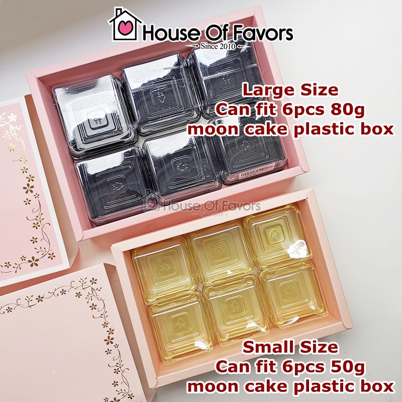 Malaysia] 25pcs Pink Moon Cake Packaging Bakery Gift