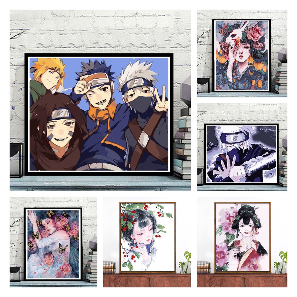 DIY Oil Painting By Numbers Anime Coloring By Numbers 40X50CM Cartoon  Character Paint Canvas Picture Hand Painted | Shopee Singapore