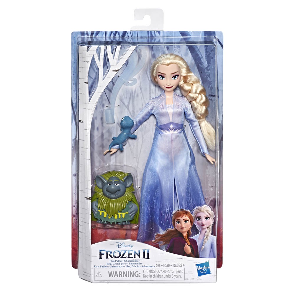 disney frozen 2 elsa fashion doll playset with pabbie and salamander