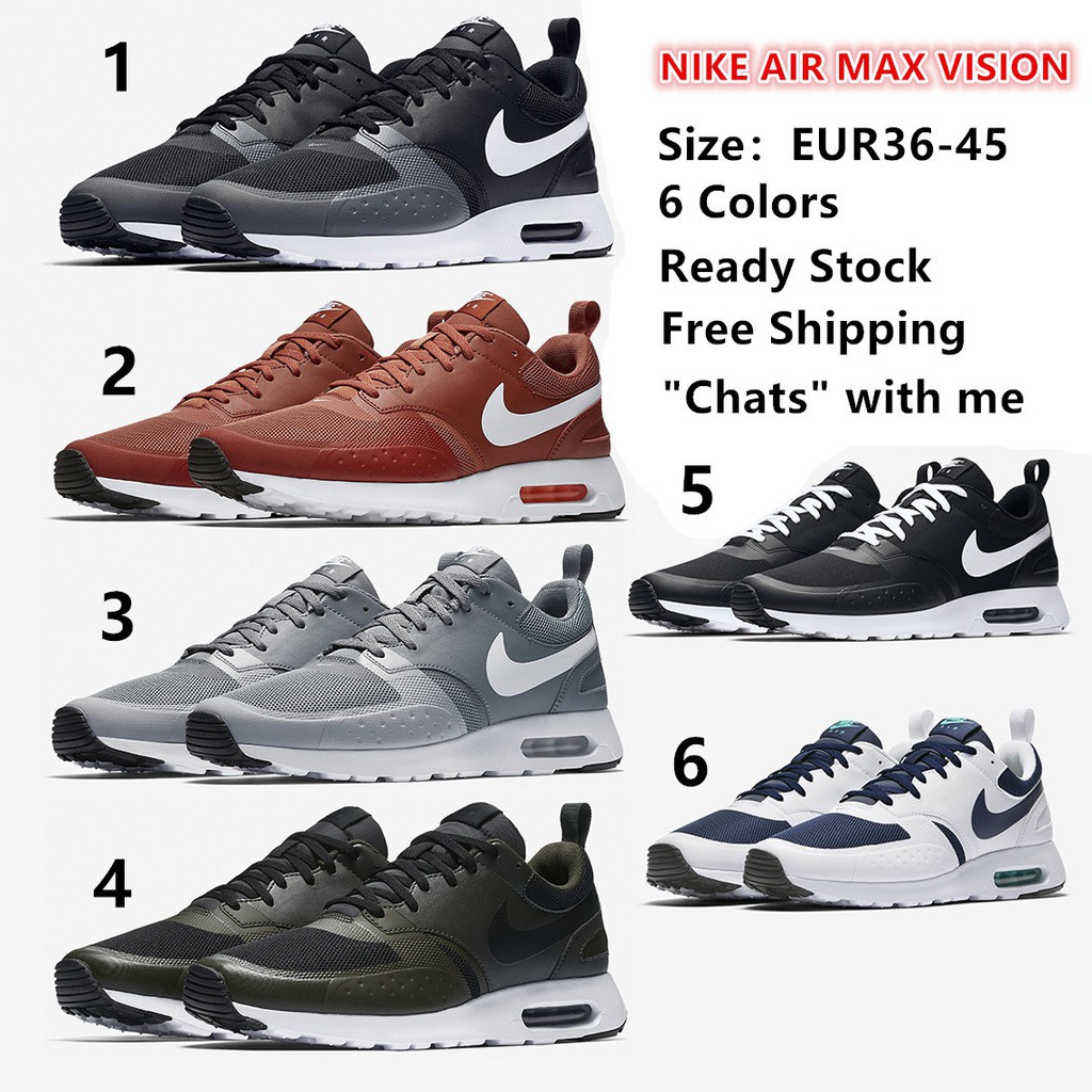 6 colors NIKE AIR MAX VISION running 