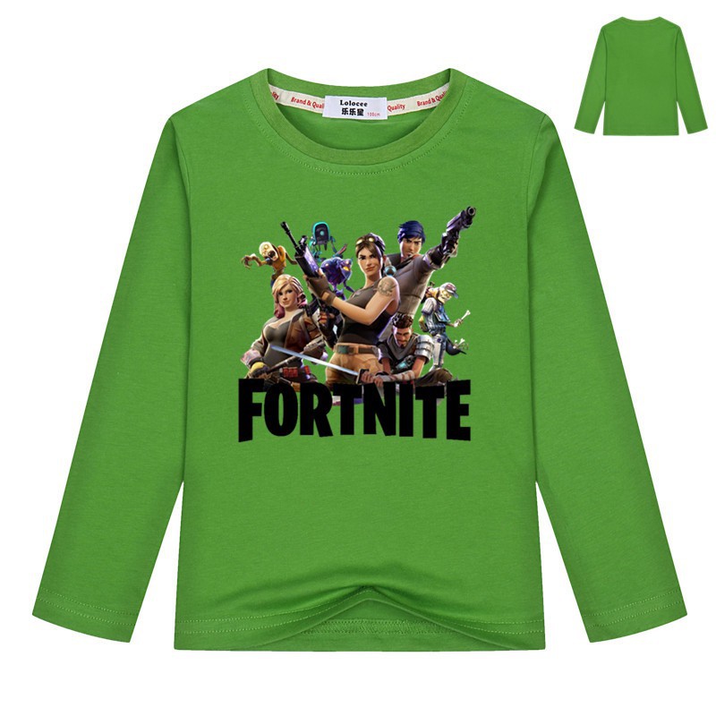 Kids Boys Hot Game Fortnite Hero Cotton T Shirt Spring Long Sleeve Tops Tee - kids spring autumn clothing sets children roblox hot game