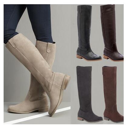 flat tall boots